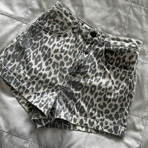 Topshop animal print shorts